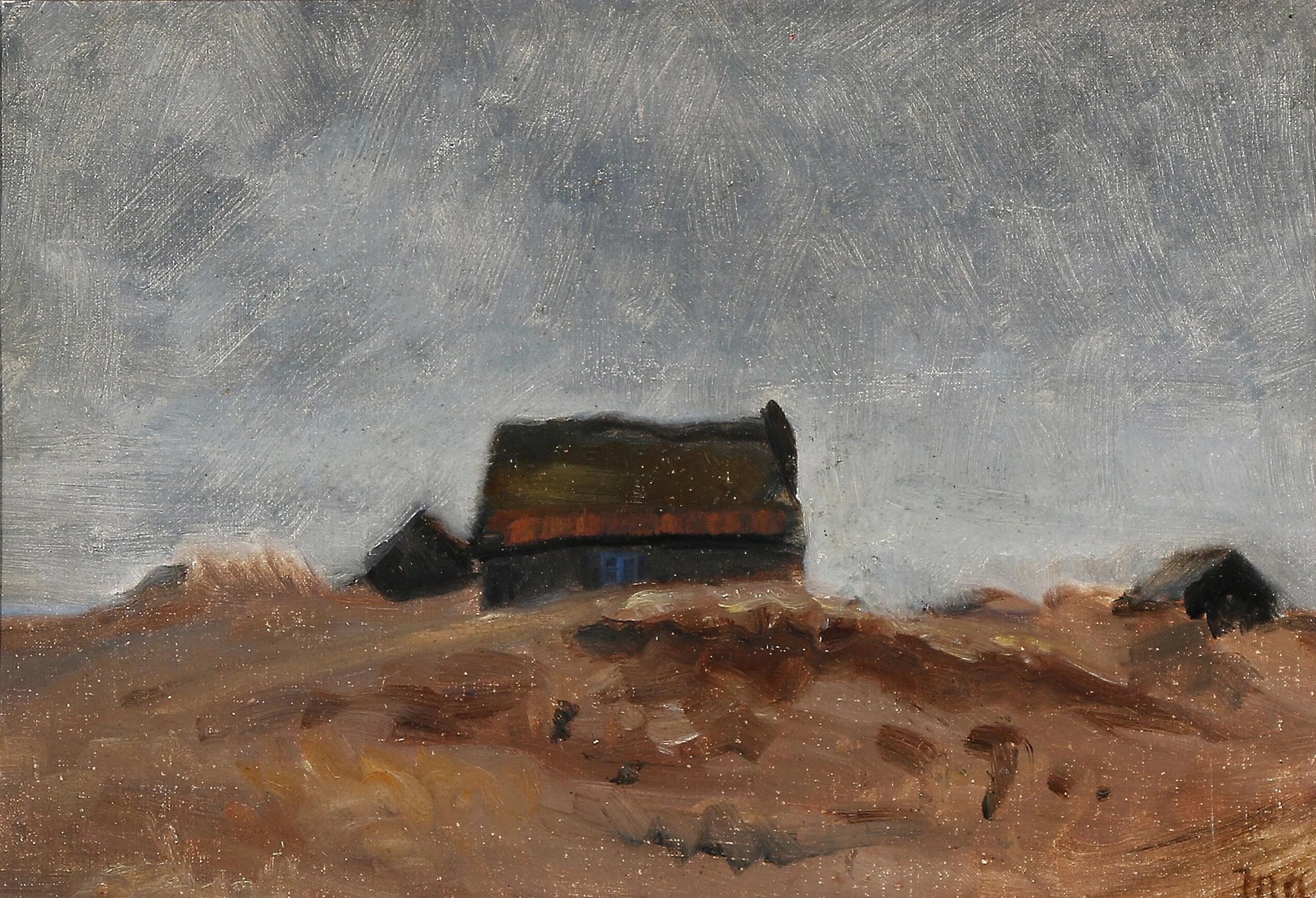 Maisons de pêcheurs à Skagen. - Michael Peter Ancher image 1 copie peinte à la main à l’huile
