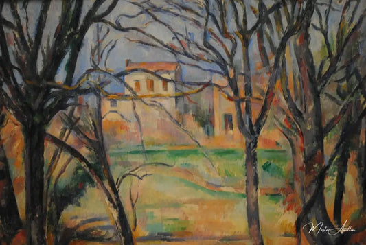 Maisons et arbres - Paul Cézanne - Reproductions de tableaux et peintures haut de gamme