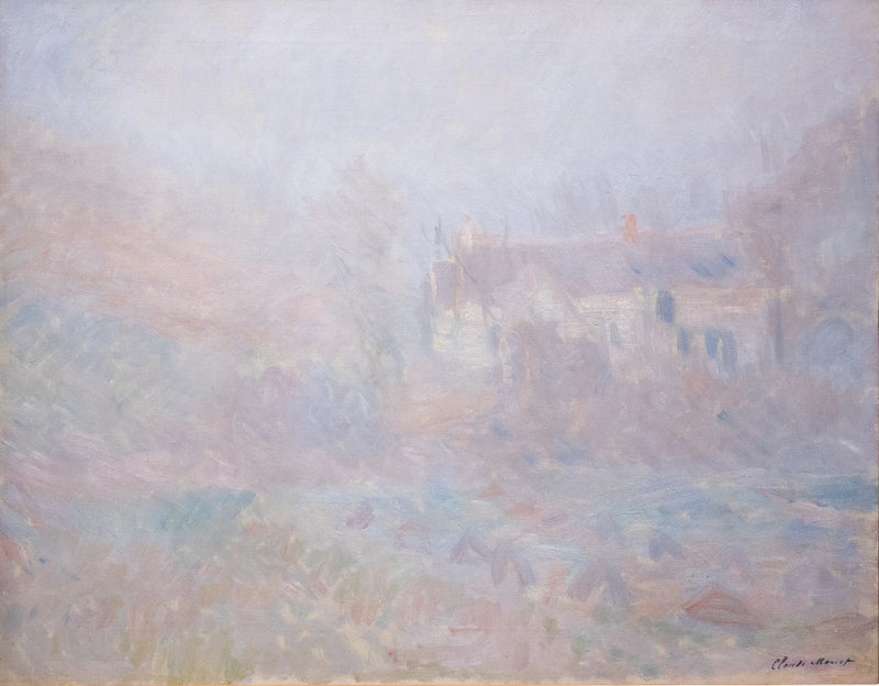 Maisons à Falaise, brouillard W977 – Claude Monet