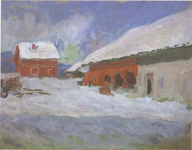 Les Maisons rouges à Björnegaard W1393 – Claude Monet
