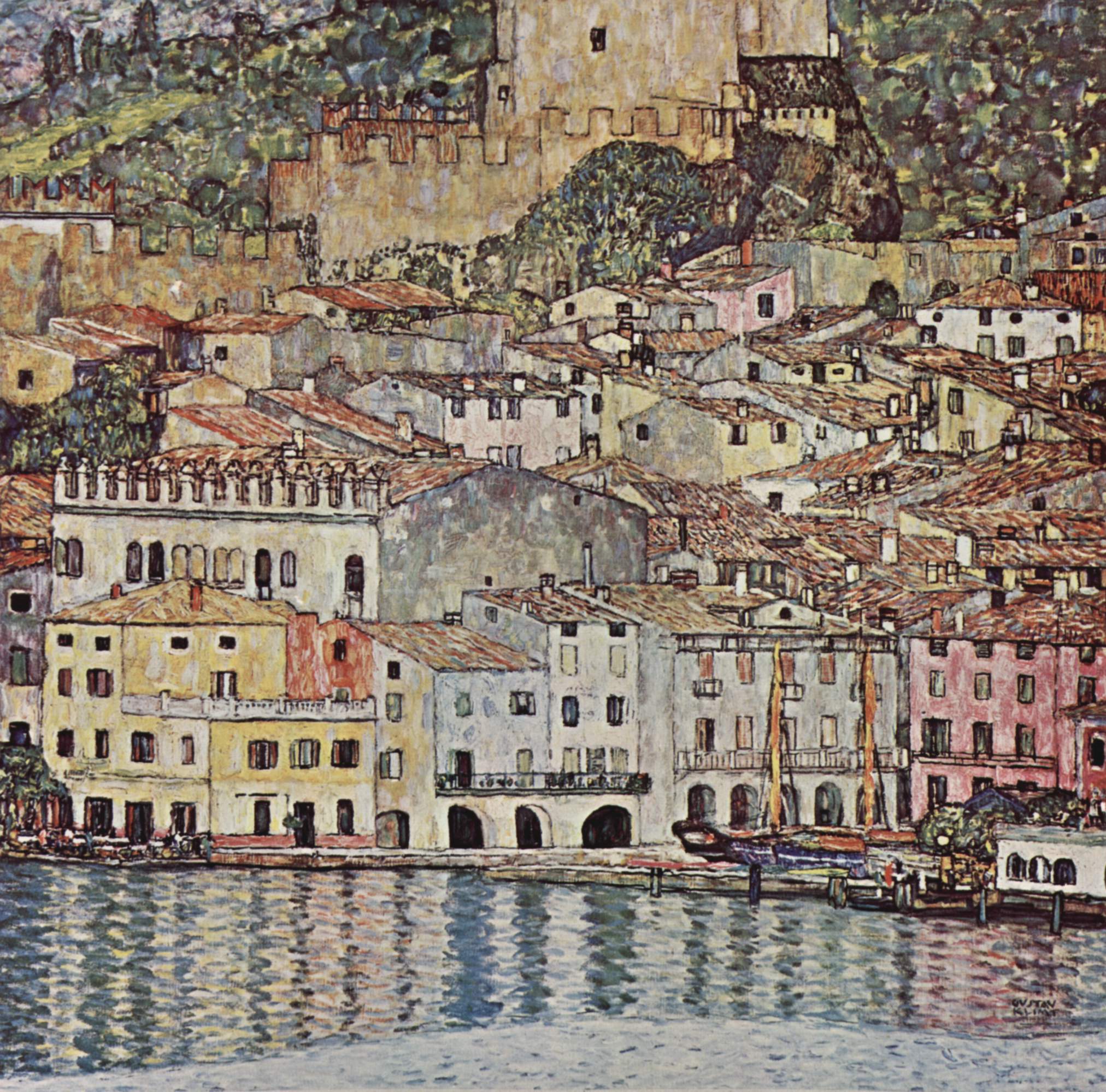 Reproduction du tableau « Malcesine sur le lac de Garde - Gustav Klimt » par Alpha Reproduction en peinture à l’huile