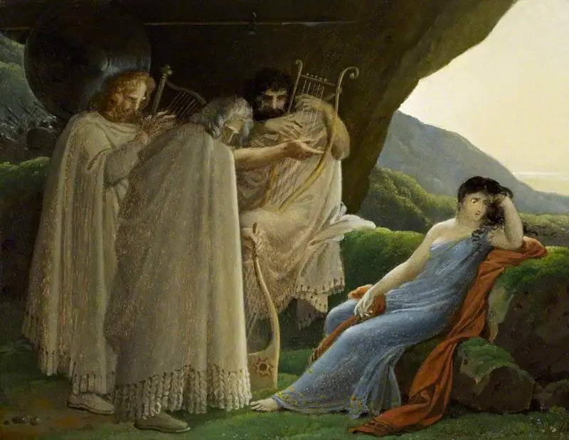 Malvina pleure la mort de son fiancé Oscar - Anne-Louis Girodet