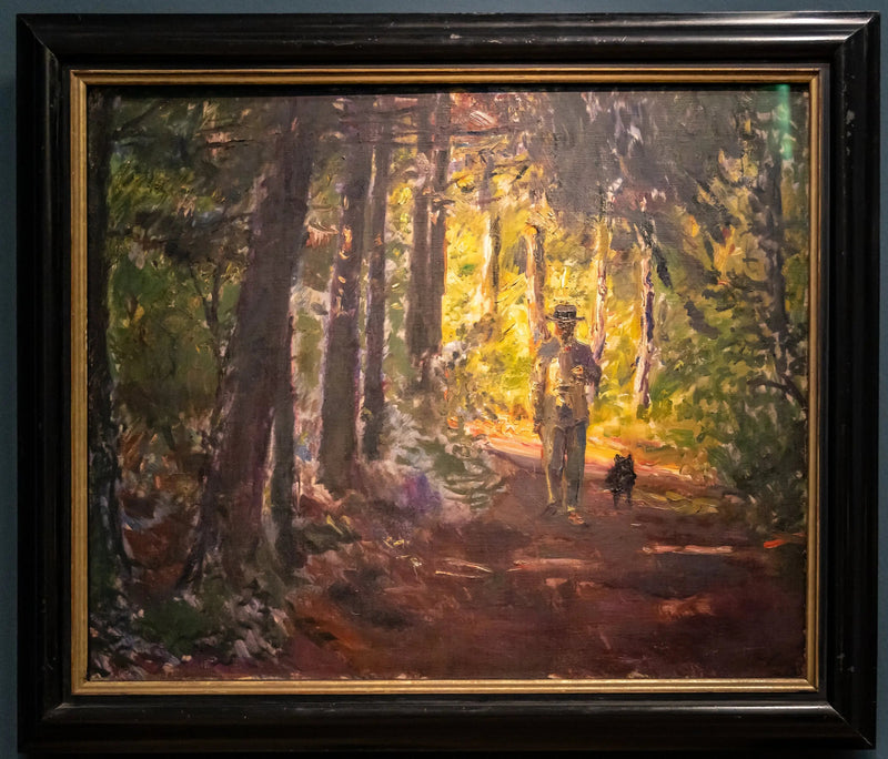 Mann auf einem Waldweg - Max Slevogt