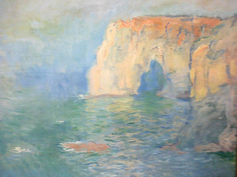 Étretat, la Manneporte, reflets sur l’eau W1038 – Claude Monet
