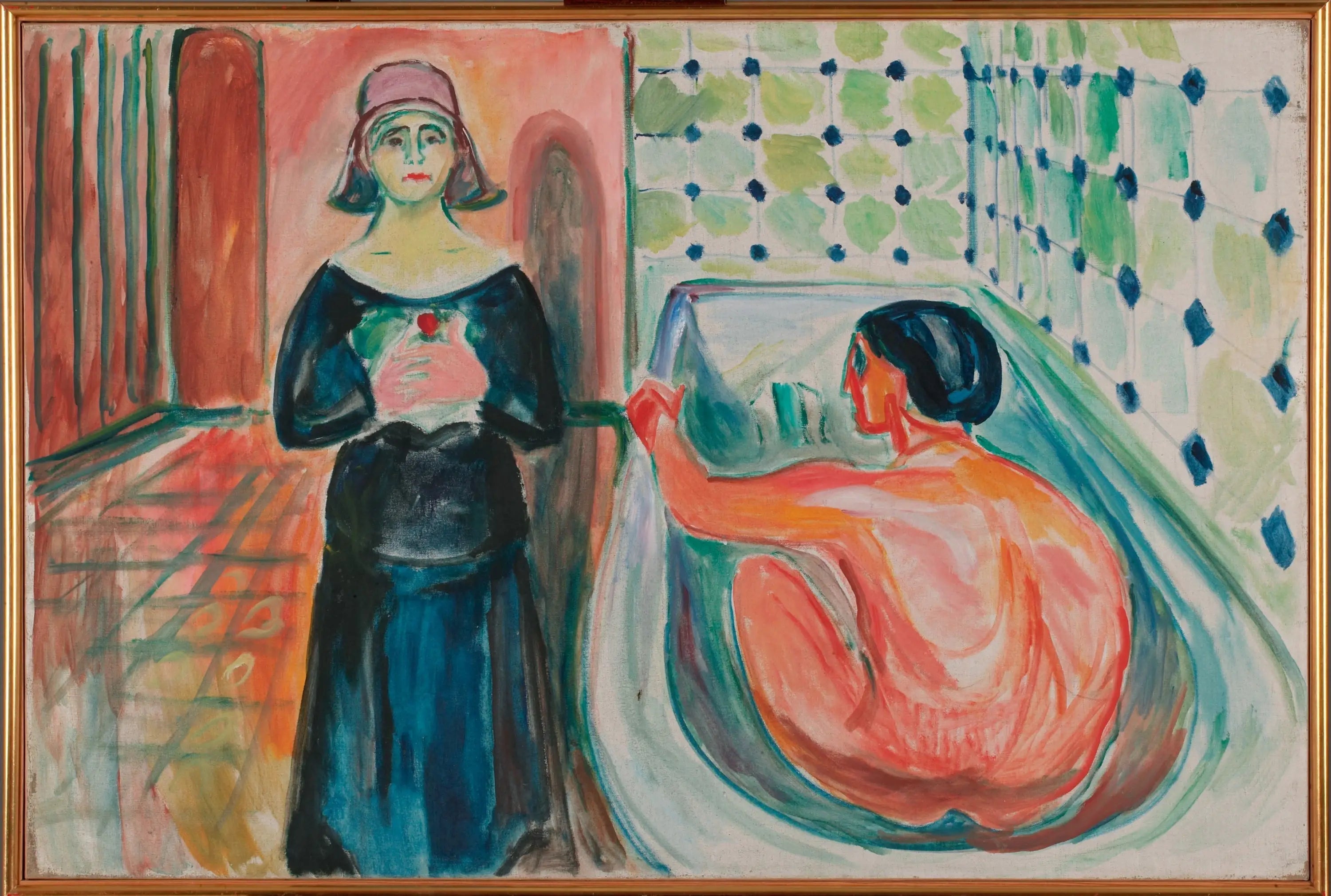 Marat au bain et Charlotte Corday - Edvard Munch image 1 copie de tableau peinte à la main