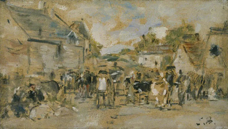 Marché du village - Eugène Boudin