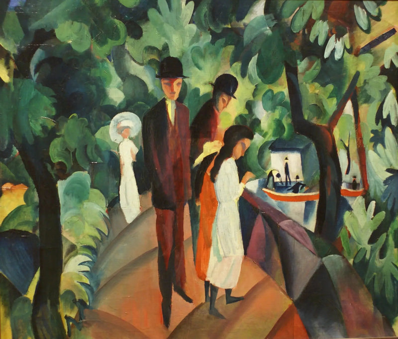 Marcher sur le pont - August Macke