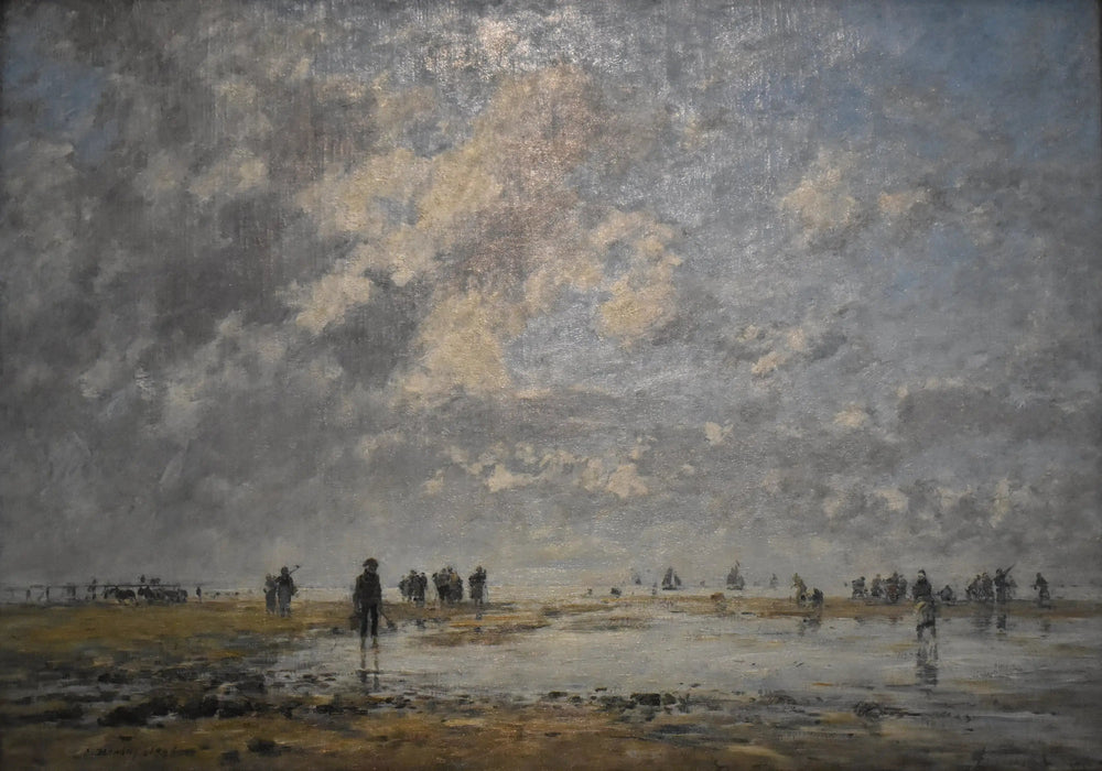 Marée basse à Étaples - Eugène Boudin image 1 tableau peint à l’huile sur toile