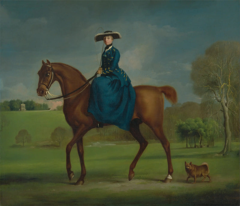 Margaret Newton (née Coningsby), comtesse de Coningsby en costume de Charlton Hunt - George Stubbs