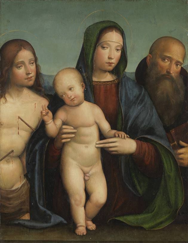 Maria mit Kind, hl. Sebastian und Antonius - Francesco Francia