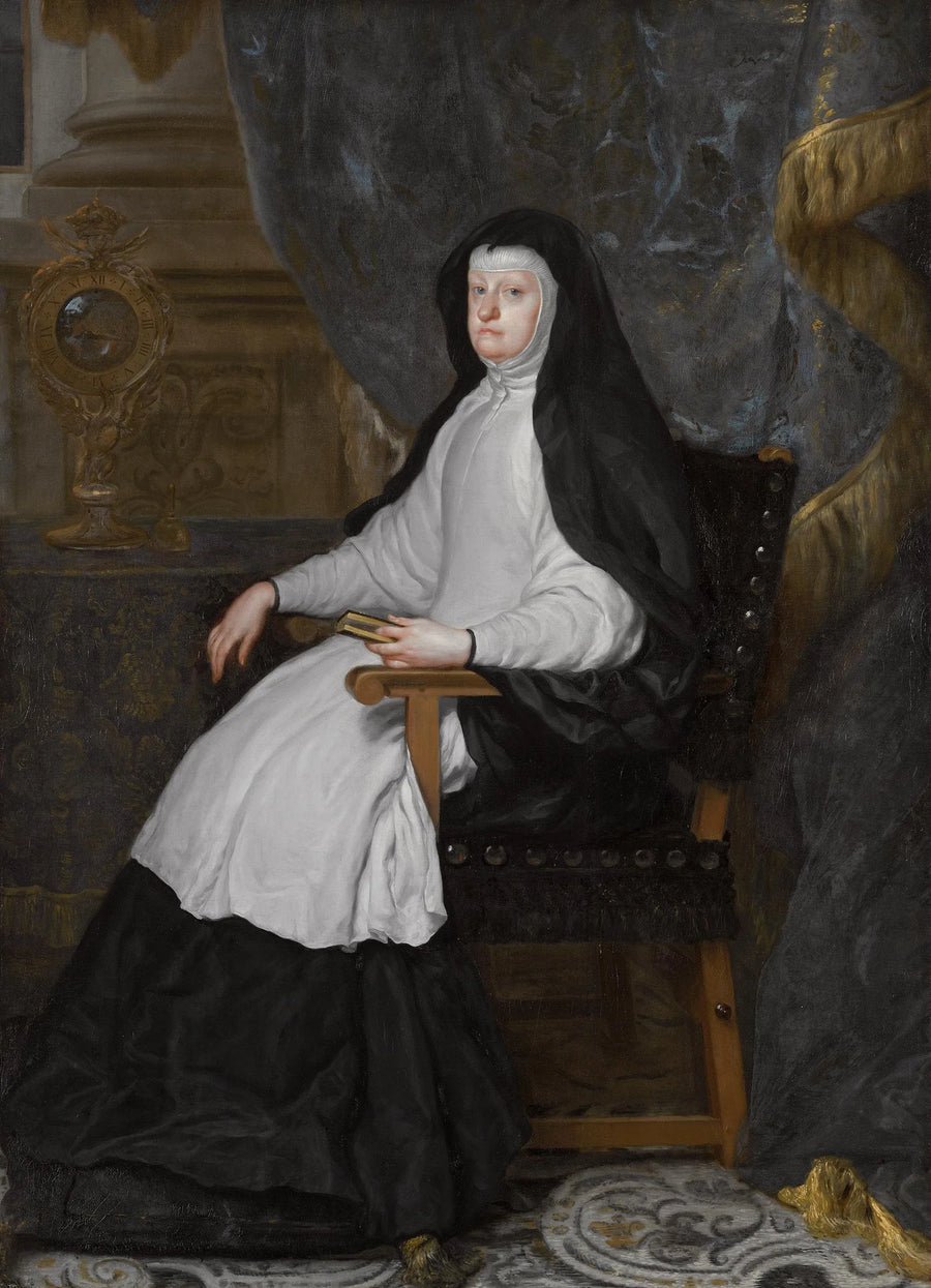 Mariana d'Autriche, épouse du roi Philippe IV d'Espagne, en tant que veuve - Claudio Coello