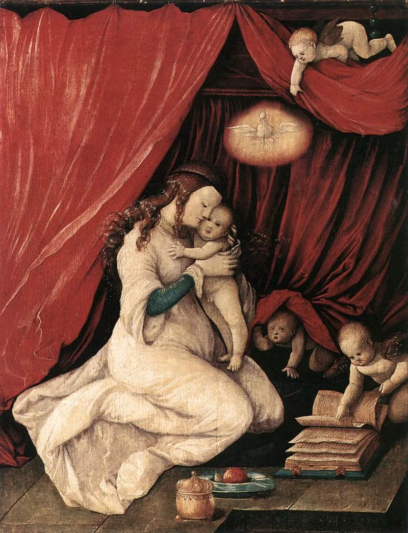 Marie avec l'Enfant Jésus dans une chambre - Hans Baldung Grien