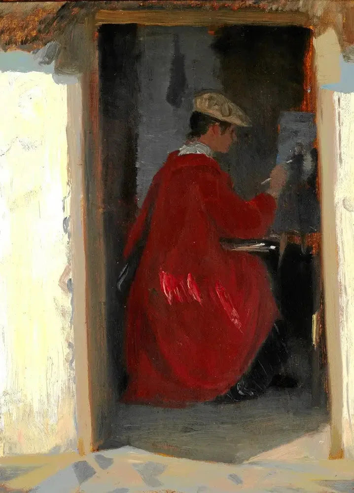 Marie Krøyer peignant à Ravello - Peder Severin Krøyer image 1 reproduction réalisée par Alpha Reproduction