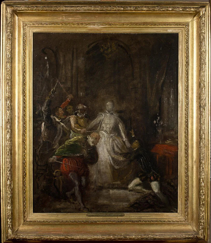 Marie Stuart protégeant Riccio - Théodore Chassériau
