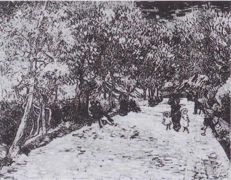 Marronniers rouges dans le parc d’Arles, F517 – Van Gogh