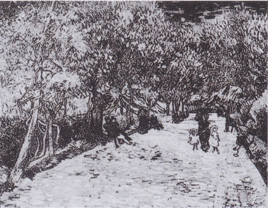 Marronniers rouges dans le parc d’Arles, F517 – Van Gogh