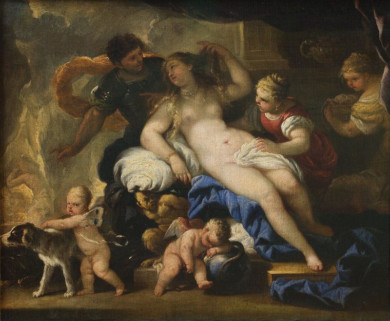 Mars et Vénus dans la forge de Vulcain - Luca Giordano