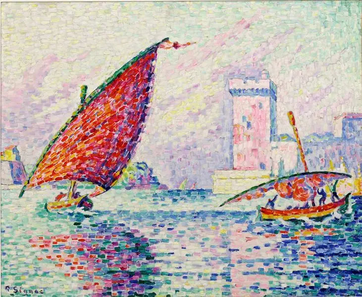 Marseille, barques de pêche ou le Fort Saint-Jean - Paul Signac