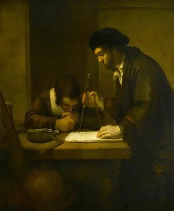 Le Mathématicien – école de Rembrandt, XVIIe siècle