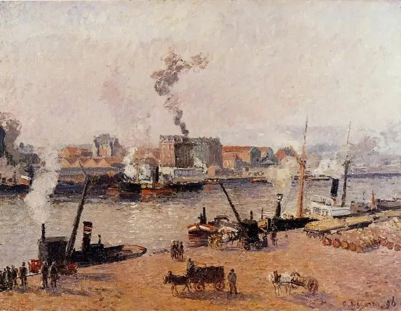 Matin brumeux, Rouen - Camille Pissarro