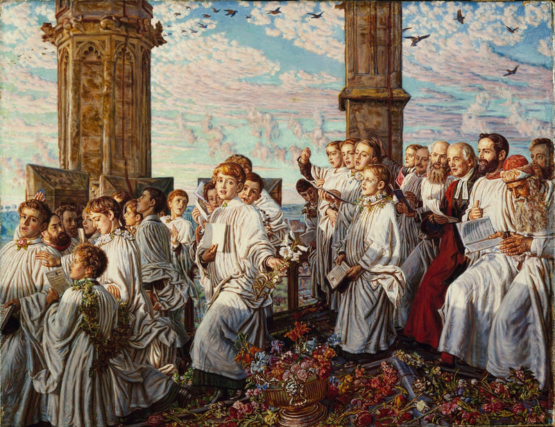 Matin de mai sur la tour du Magdalen College, Oxford, ancienne cérémonie annuelle - William Holman Hunt