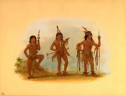 Médecin de langue avec deux guerriers - George Catlin - Alpha Reproduction
