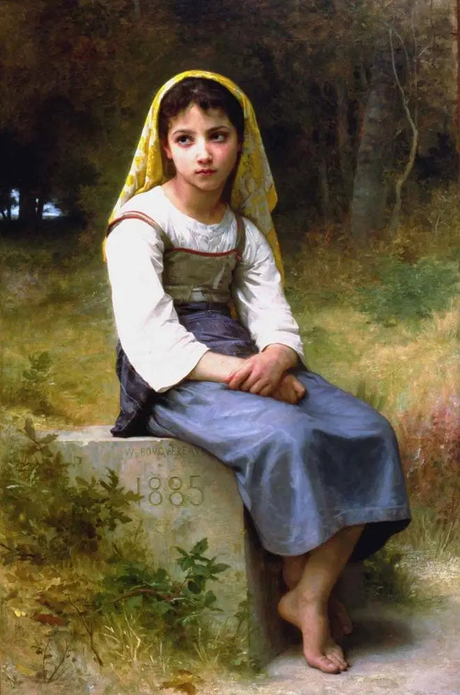 Méditation - Bouguereau image 1 reproduction d’œuvre d’art à l’huile