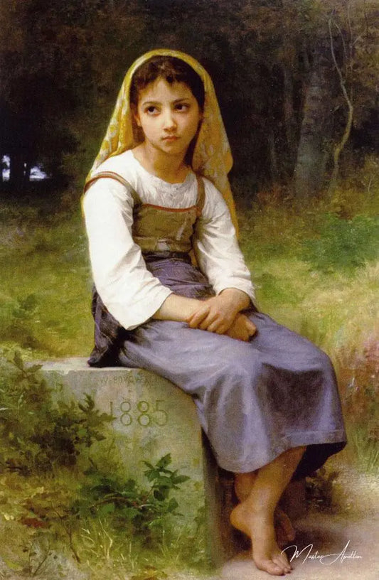 Méditation de William Bouguereau - Reproductions de tableaux et peintures haut de gamme