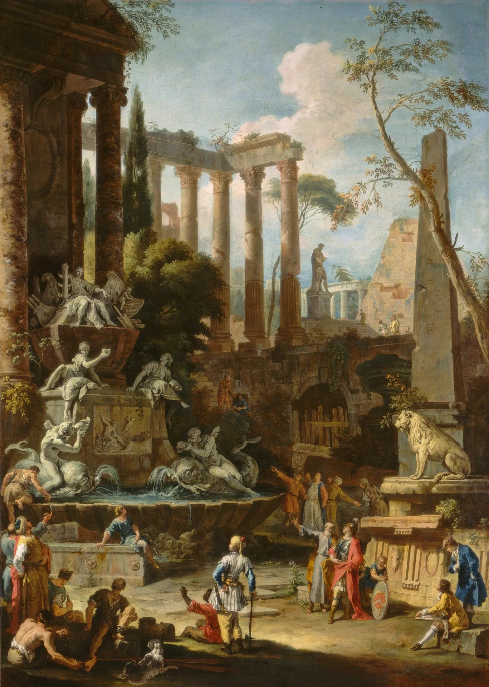 Mémorial à l'amiral Sir Clowdisley Shovell - Sebastiano Ricci image 1 reproduction d’œuvre d’art à l’huile