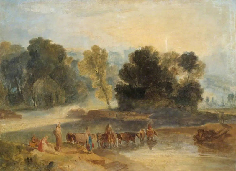 Men with Horses Crossing a River - J. M. W. Turner