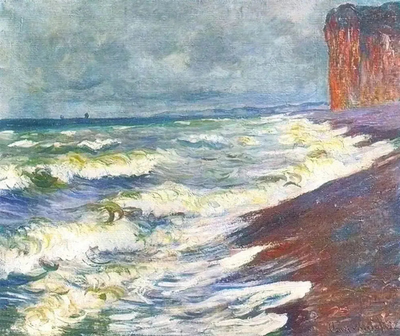 Mer agitée à Pourville - Claude Monet