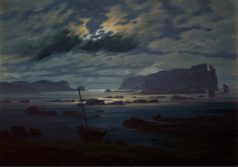 Mer du Nord au clair de lune - Caspar David Friedrich