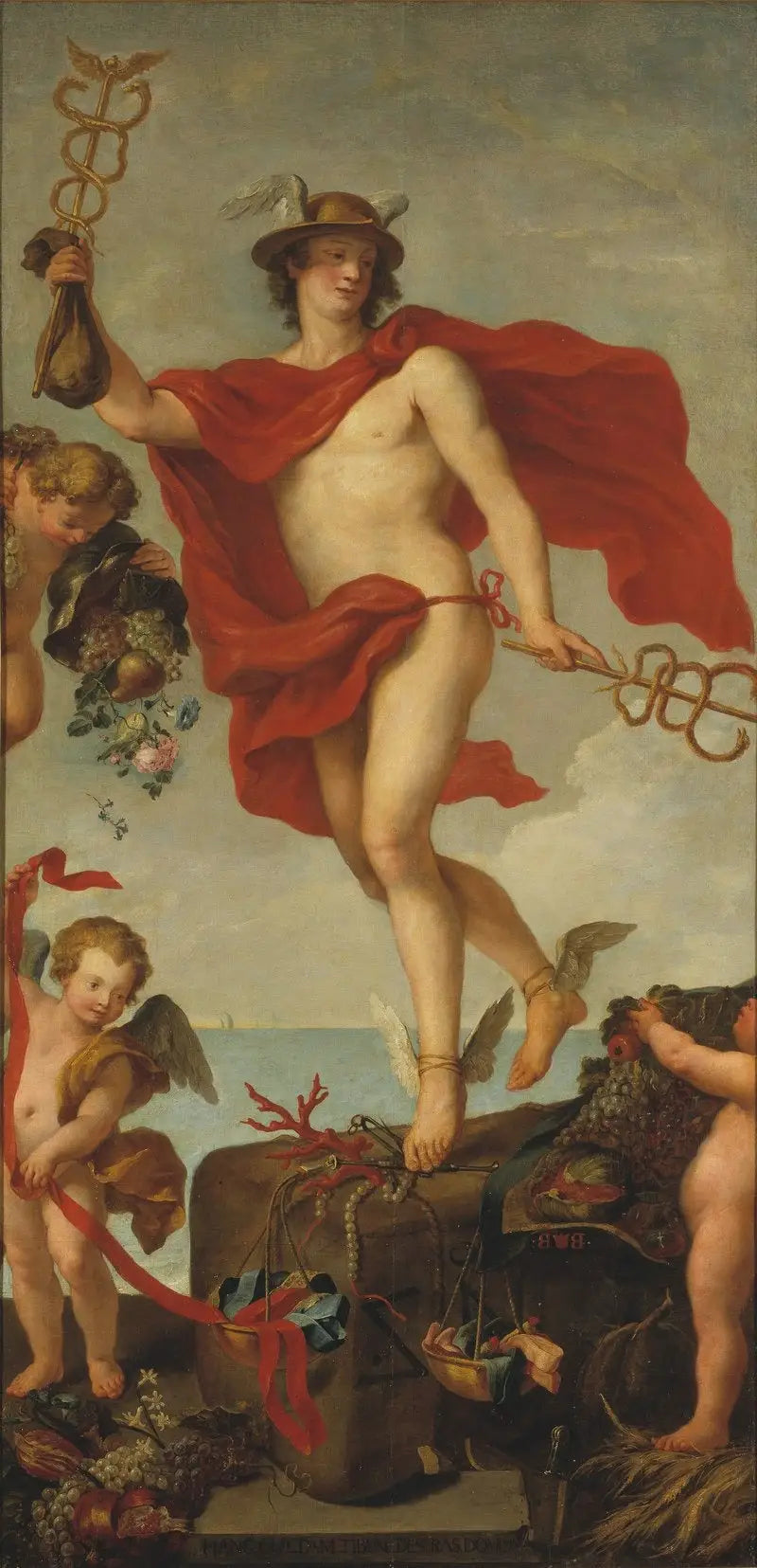 Mercure au départ d'Anvers. Fragment d'un tableau plus grand. - Peter Paul Rubens