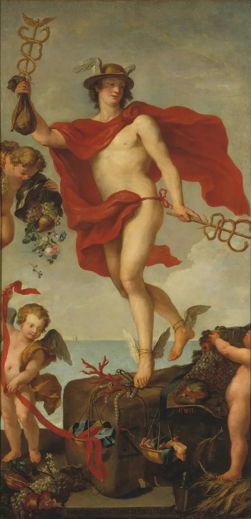 Mercure au départ d'Anvers. Fragment d'un tableau plus grand. - Peter Paul Rubens