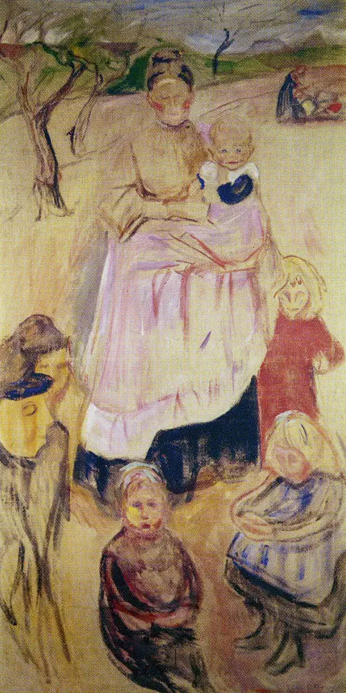 Mère avec Enfants, Thuringe - Edvard Munch