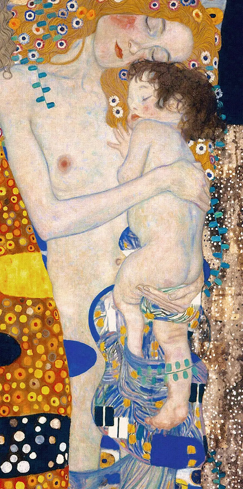 👩‍👦 Mère et enfant (Détail II de Les Trois Âges de la Femme) – Gustav Klimt (1905)
