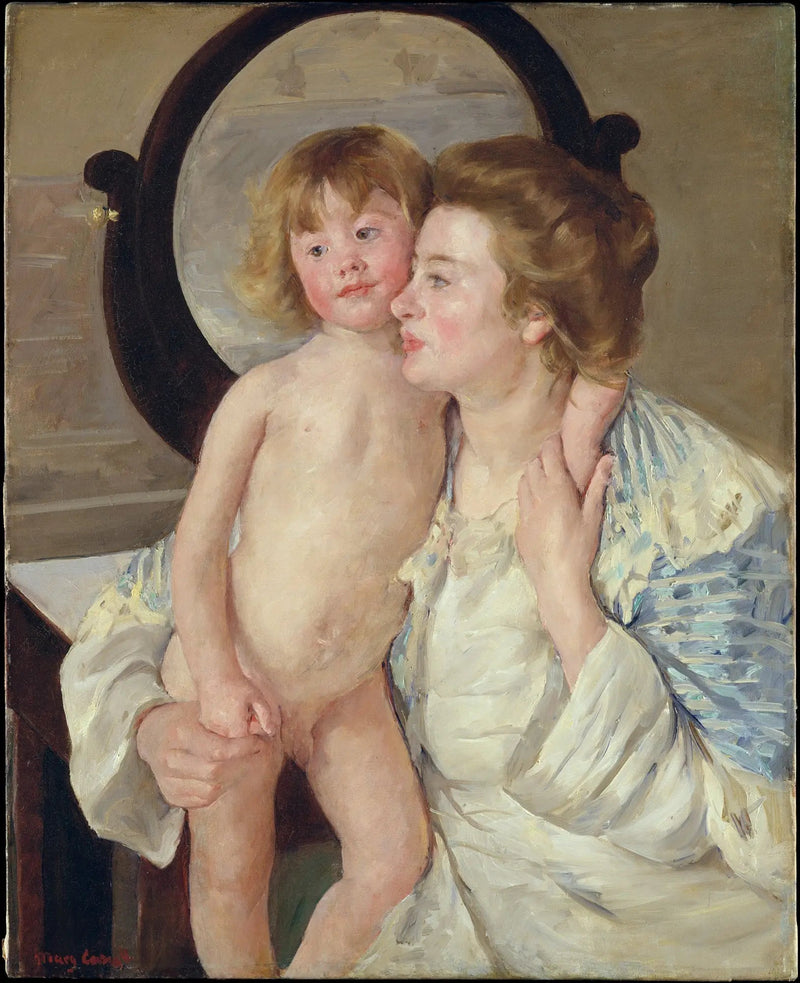 Mère et Enfant (Le miroir ovale) - Mary Cassatt