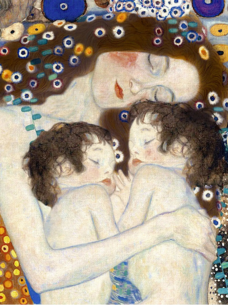 👩‍👧‍👦 Mère et enfants – Version Light (Détail II de Les Trois Âges de la Femme) – Gustav Klimt (1905)