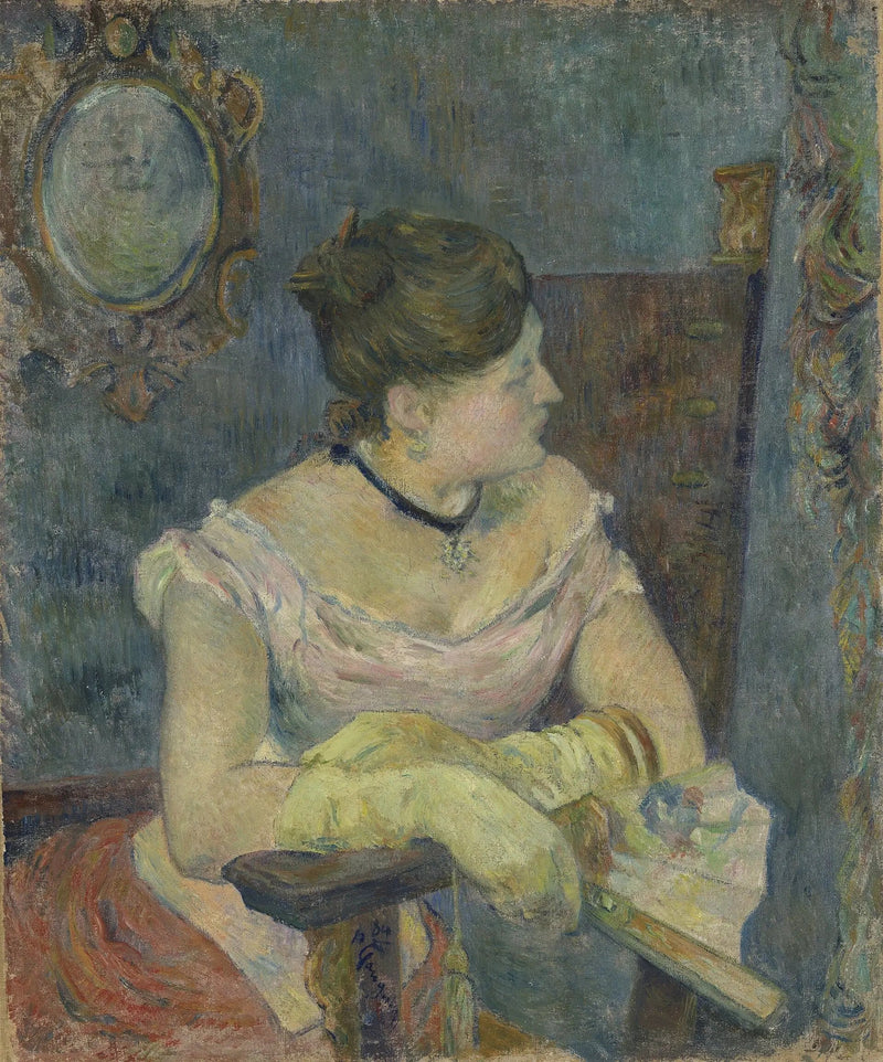 Mette Gauguin en robe de soir - Paul Gauguin