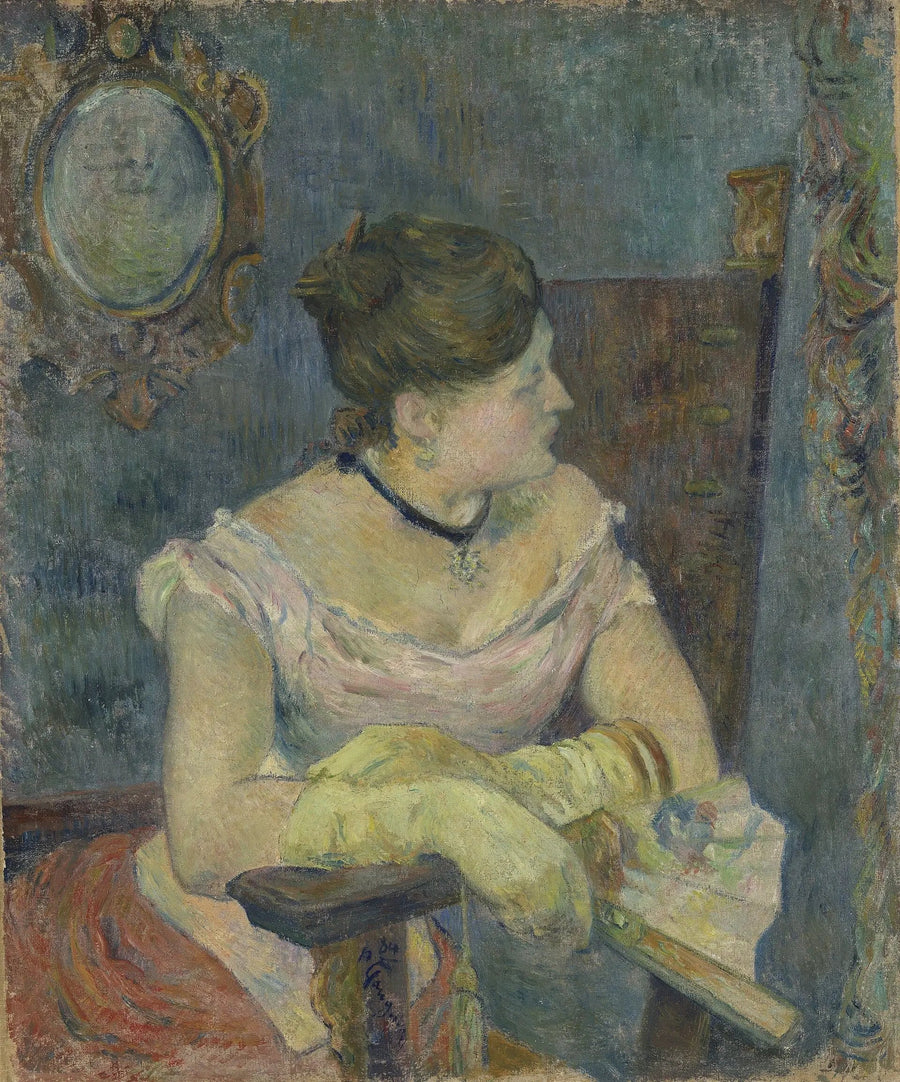 Mette Gauguin en robe de soir - Paul Gauguin