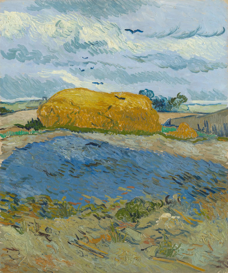 Meule de blé sous un ciel nuageux – Vincent van Gogh