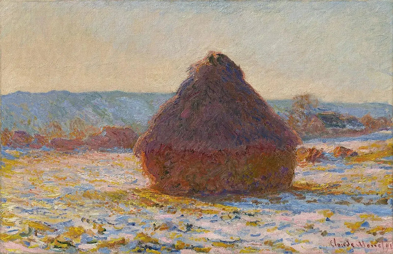 Meule, effet de neige, soleil W1287 – Claude Monet