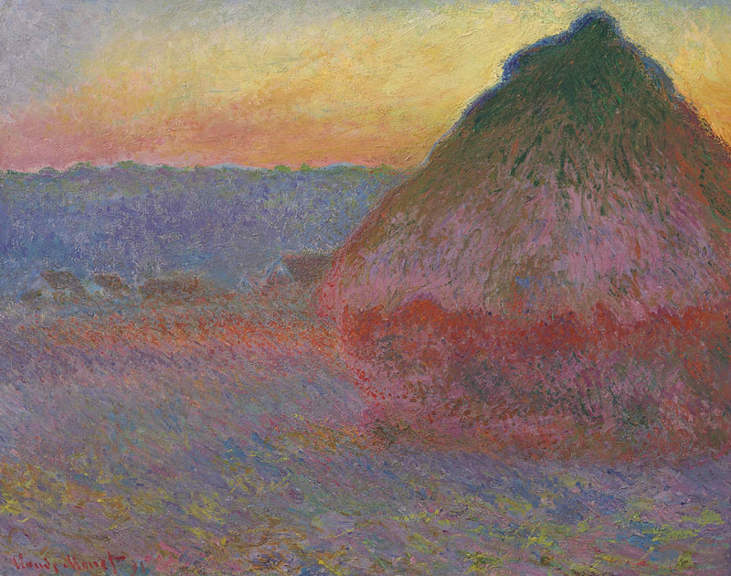Meule, impressions roses et bleues W1290 – Claude Monet
