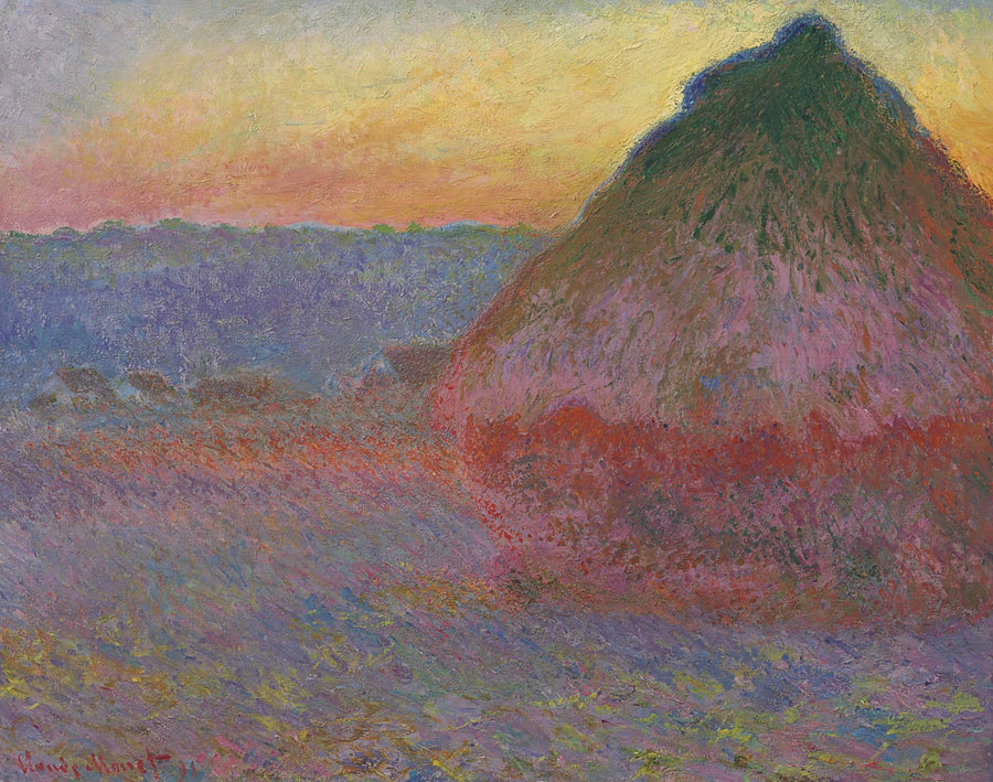 Meule, impressions roses et bleues W1290 – Claude Monet