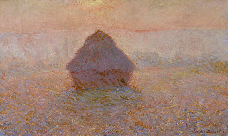 Meule, soleil dans la brume W1286 – Claude Monet