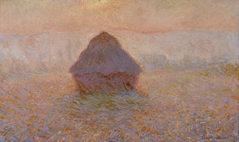 Meule, soleil dans la brume - Claude Monet