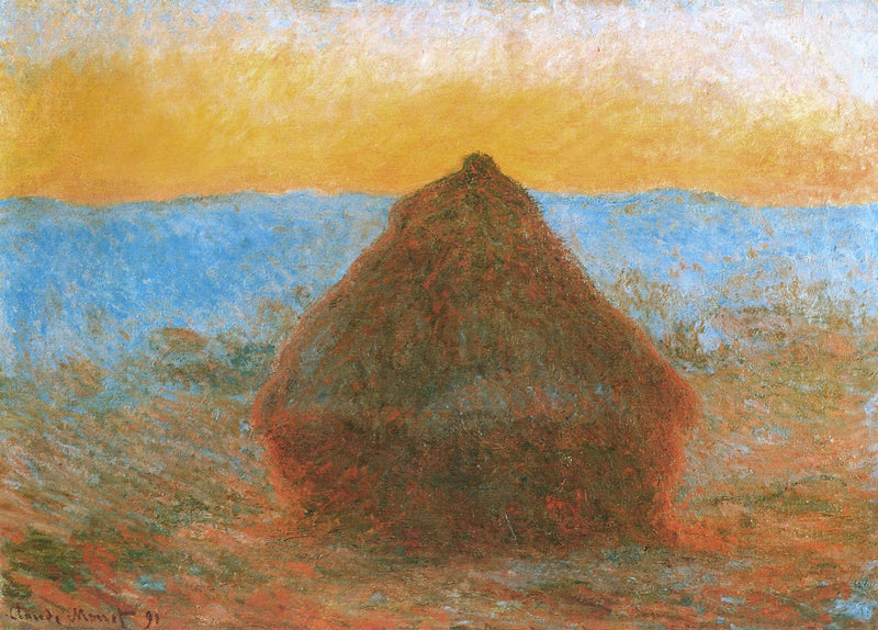 Meule au soleil couchant W1285 – Claude Monet