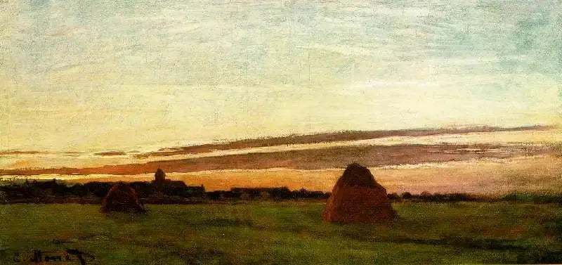 Meules près de Chailly, soleil levant W55a – Claude Monet