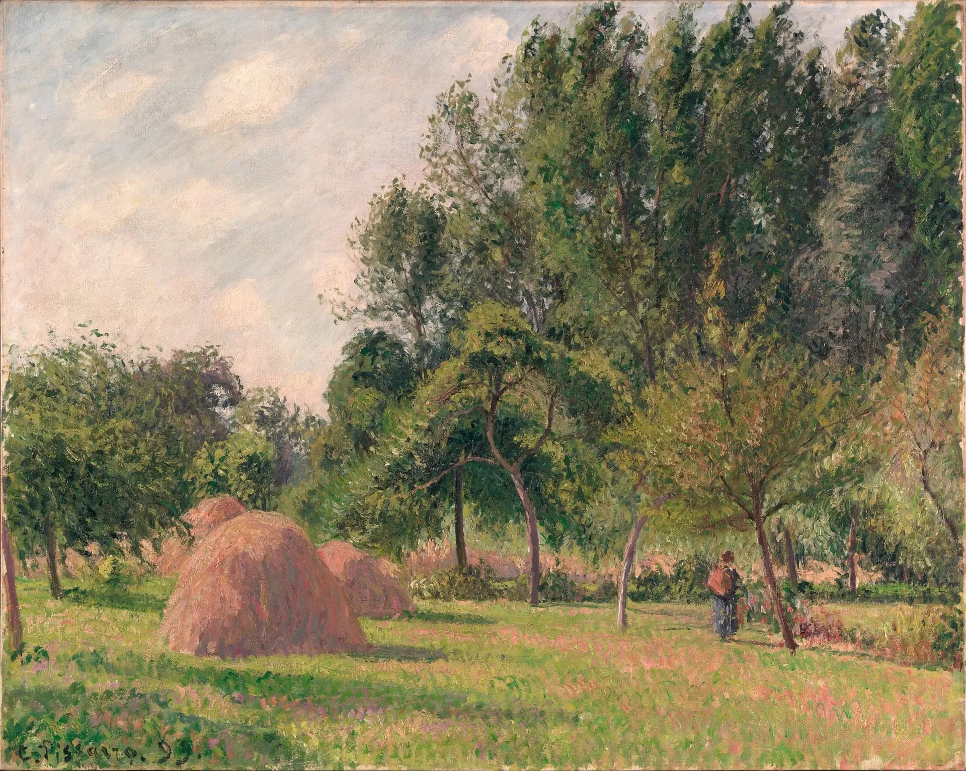 Meules de foin, matin, Éragny - Camille Pissarro image 1 copie peinte à la main à l’huile