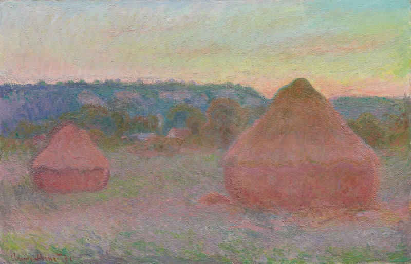 Deux meules, déclin du jour, automne W1270 – Claude Monet